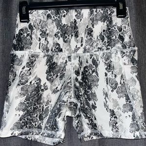 Evolution and Creation snake skin biker shorts